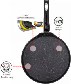 Pannenkoekenpan Antiaanbak - Inductie Marmer - 28cm -Thuiskeuken 1009x1200