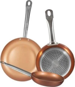 Merkloos Koekenpanset Copper Plus 20, 24 En 28 Cm -Thuiskeuken 1034x1200