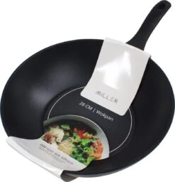 Miller Keramische Wokpan Inductie Ø 28 Cm - Alle Warmtebronnen - Anti Aanbaklaag -Thuiskeuken 1157x1200