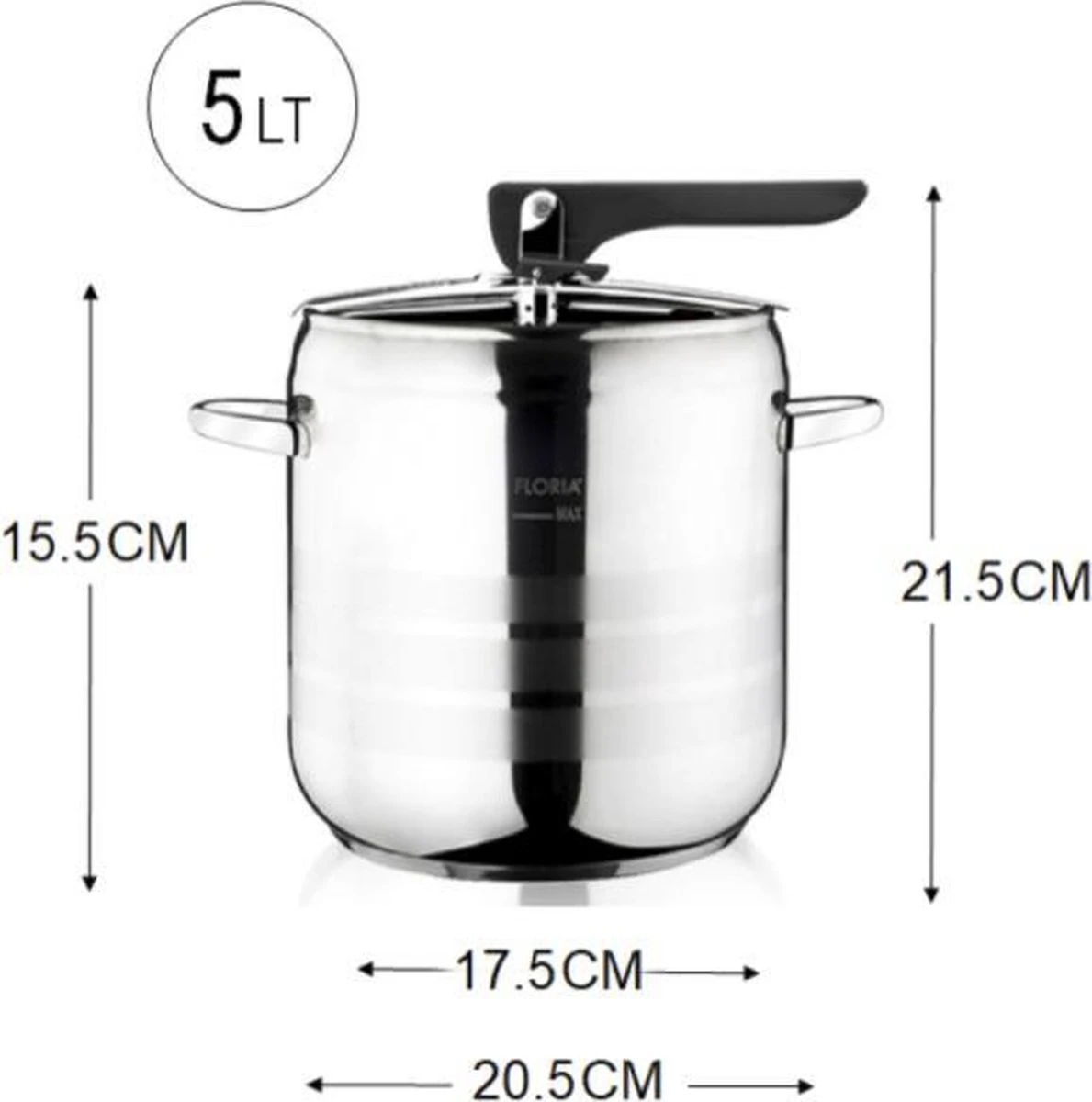 Zilan Easy - Snelkookpan - Pressure Cooker - Geschikt Voor Alle Warmtebronnen Ook Inductie - 4 Liter 7 Zilan Easy - Snelkookpan - Pressure Cooker - Geschikt Voor Alle Warmtebronnen Ook Inductie - 4 Liter - Afbeelding 5