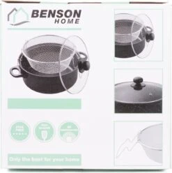 Benson Frituurpan Met Korf - Ø 26 Cm - Carbonstaal Met Marmer Coating -Thuiskeuken 1195x1200 5
