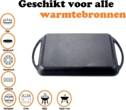 Kicinn Grillplaat - Gietijzer - Geëmailleerd - Incl. Accessoires - Ø 33 X 21.8 Cm (LxB) -Thuiskeuken 1200x1045 1