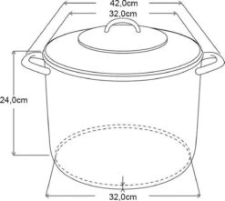 Michelino XXL Soeppan - 17 Liter - RVS - Vaatwasserbestendigd - Ø32 Cm -Thuiskeuken 1200x1073 6