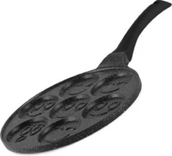 Emoji Pannenkoekenpan Pancake | 26cm | 7 Kop - Marmeren Anti Aanbaklaag Met Smiley -Thuiskeuken 1200x1088