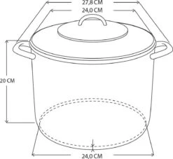 Haushalt Soeppan Met Glazen Deksel - 10 Liter- RVS -Thuiskeuken 1200x1101 3
