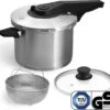 Springlane Roestvrijstalen Snelkookpan - Inductie - Pressure Cooker - 6,0 L Met Stoommand -Thuiskeuken 1200x1101 5