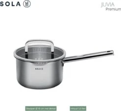 Sola Pannenset Juvia - 4 Delig - Ø 16,16,18,20 Cm - Zilver - RVS - Sandwichbodem -Thuiskeuken 1200x1110 1