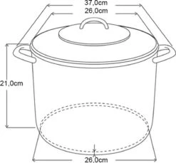 Michelino RVS Soeppan - 10 Liter - Vaatwasserbestendigd - Zilver 8 Michelino RVS Soeppan - 10 Liter - Vaatwasserbestendigd - Zilver -Thuiskeuken 1200x1111 1