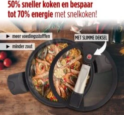 Rosmarino - Snelkookpan Met Glazen Deksel - Zwart - Ø24cm - 5 Liter - 100% PFAS & PFOA Vrij - Aluminium - Pressure Cooker - Non-stick Minerale Coating - Ergonomische Handgrepen - Geschikt Voor Alle Warmtebronnen -Thuiskeuken 1200x1115 1