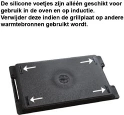 Eurolux Grillplaat Met Grepen - 41 X 24 X 2.5 Cm - Zwart - Aluminium - Geschikt Voor Alle Warmtebronnen -Thuiskeuken 1200x1119 2