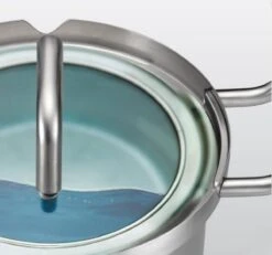 BK-Q-Linair Master Glas Kookpan 18 Cm - RVS - Glazen Deksel - Veilig Afgietsysteem - Inductie -Thuiskeuken 1200x1120