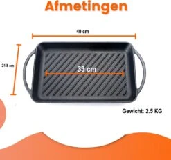 Kicinn Grillplaat - Gietijzer - Geëmailleerd - Incl. Accessoires - Ø 33 X 21.8 Cm (LxB) -Thuiskeuken 1200x1127 4