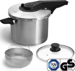 Springlane Roestvrijstalen Snelkookpan - Inductie - Pressure Cooker - 6,0 L Met Stoommand 21 Springlane Roestvrijstalen Snelkookpan - Inductie - Pressure Cooker - 6,0 L Met Stoommand -Thuiskeuken 1200x1130 4