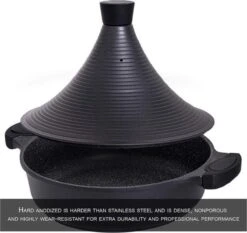 Aluminium Tajine Agadir- Matt Black Geschikt Ook Voor Inductie -Thuiskeuken 1200x1131 5