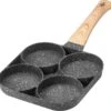 Professionele Koekenpan - Inductie - Voor Eieren / Pannekoeken / Hamburgers - Bakpan - Pan Voor 4 Eieren - Crepe Maker - Pannenkoekenmaker - Braadpan - Anti Aanbaklaag -Thuiskeuken 1200x1148