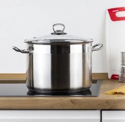 Haushalt Soeppan Met Glazen Deksel - 10 Liter- RVS -Thuiskeuken 1200x1165 4