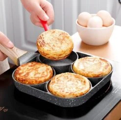 Professionele Koekenpan - Inductie - Voor Eieren / Pannekoeken / Hamburgers - Bakpan - Pan Voor 4 Eieren - Crepe Maker - Pannenkoekenmaker - Braadpan - Anti Aanbaklaag -Thuiskeuken 1200x1191 1
