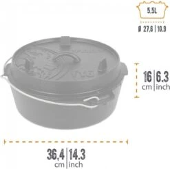 Petromax - Dutch Oven 5,5L/ft 6 - Zonder Pootjes -Thuiskeuken 1200x1191 5