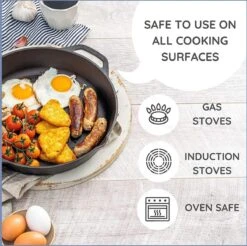 Nuovva Cast Iron Skillet / Gietijzeren Pan - 32cm 11 Nuovva Cast Iron Skillet / Gietijzeren Pan - 32cm -Thuiskeuken 1200x1195 1