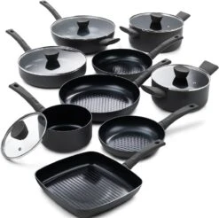 ISENVI Avon Chef Culinair Set - Pannenset 9 Delig - Ergo Grepen