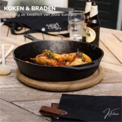 Gietijzeren Pan - Skillet - Koekenpan - BBQ - Koekenpan Inductie - ø32cm - 3.1 KG - Geschikt Voor Alle Warmtebronnen - Inclusief Gratis E-Book -Thuiskeuken 1200x1198 11