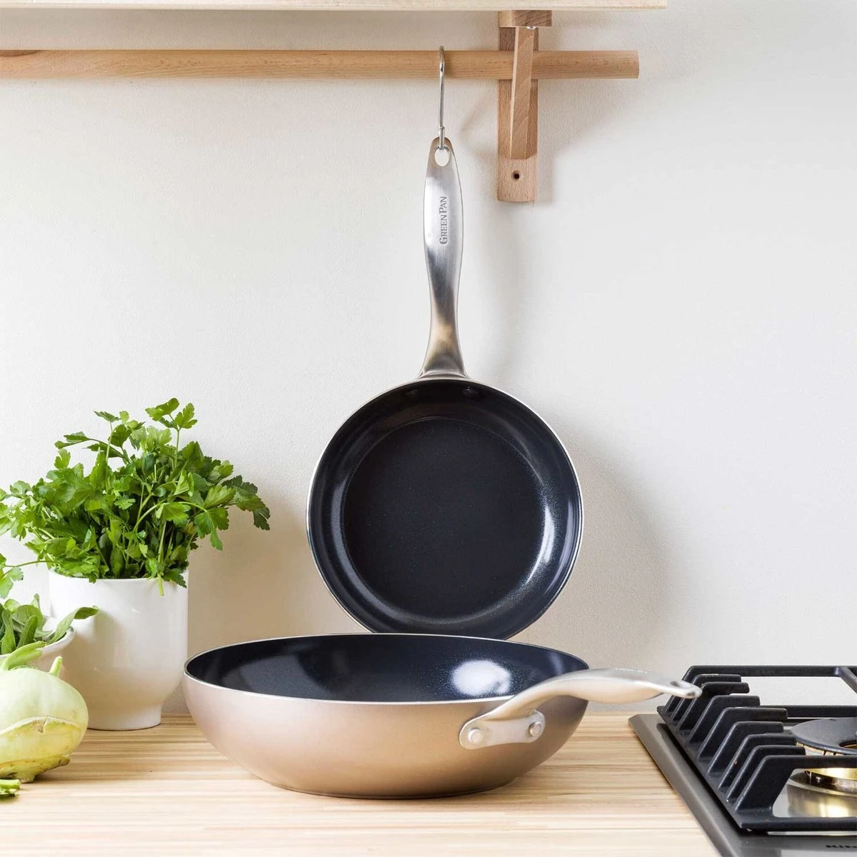 Greenpan Royal Wokpan Brons - 28 Cm 7 Greenpan Royal Wokpan Brons - 28 Cm - Afbeelding 5