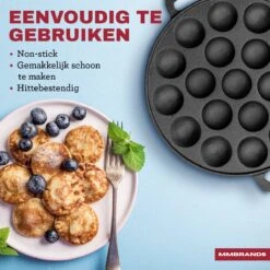 MM Brands Poffertjespan - Poffertjesmaker - Inductie / Oven / BBQ - Inclusief Handvat, Borstel En Vorken 14 MM Brands Poffertjespan - Poffertjesmaker - Inductie / Oven / BBQ - Inclusief Handvat, Borstel En Vorken -Thuiskeuken 1200x1200 1063