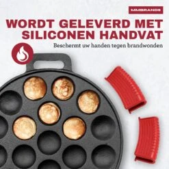 MM Brands Poffertjespan - Poffertjesmaker - Inductie / Oven / BBQ - Inclusief Handvat, Borstel En Vorken 15 MM Brands Poffertjespan - Poffertjesmaker - Inductie / Oven / BBQ - Inclusief Handvat, Borstel En Vorken -Thuiskeuken 1200x1200 1064