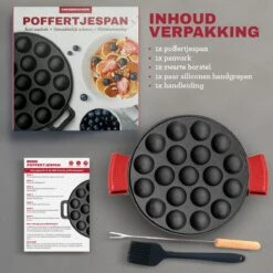 MM Brands Poffertjespan - Poffertjesmaker - Inductie / Oven / BBQ - Inclusief Handvat, Borstel En Vorken 16 MM Brands Poffertjespan - Poffertjesmaker - Inductie / Oven / BBQ - Inclusief Handvat, Borstel En Vorken -Thuiskeuken 1200x1200 1065