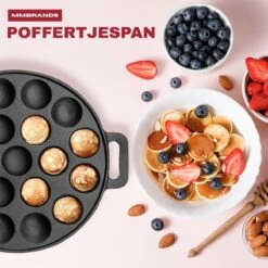 MM Brands Poffertjespan - Poffertjesmaker - Inductie / Oven / BBQ - Inclusief Handvat, Borstel En Vorken 17 MM Brands Poffertjespan - Poffertjesmaker - Inductie / Oven / BBQ - Inclusief Handvat, Borstel En Vorken -Thuiskeuken 1200x1200 1066