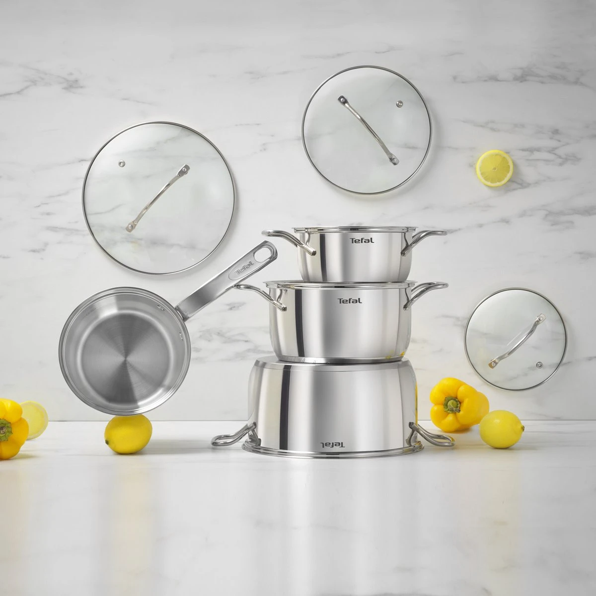 Tefal Intuition - Pannenset - 4-delig - Voor Alle Warmtebronnen, Ook Inductie 4 Tefal Intuition - Pannenset - 4-delig - Voor Alle Warmtebronnen, Ook Inductie - Afbeelding 2
