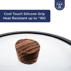 Westinghouse Hapjespan Inductie - Ø 28 Cm - Zwart Marmer Wood - Speciale Editie - Met Deksel - Geschikt Voor Alle Warmtebronnen -Thuiskeuken 1200x1200 1299