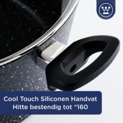 Westinghouse Hapjespan Inductie - Ø 28 Cm - Zwart Marmer - Met Deksel -Thuiskeuken 1200x1200 1301