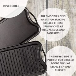 Nuovva Dubbelzijdig Gietijzeren Grillplaat - 50cm X 26cm 9 Nuovva Dubbelzijdig Gietijzeren Grillplaat - 50cm X 26cm -Thuiskeuken 1200x1200 1357