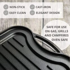 Nuovva Dubbelzijdig Gietijzeren Grillplaat - 50cm X 26cm 11 Nuovva Dubbelzijdig Gietijzeren Grillplaat - 50cm X 26cm -Thuiskeuken 1200x1200 1359