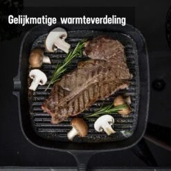 Daumonet Auguste Noir Gietijzeren Grillpan - Steakpan Zwart - PFAS & PFOA Vrij - Vierkant Met Schenktuit - 23,5 Cm - 2 Liter - Emaille - Alle Warmtebronnen - Elektrisch - Gas - Halogeen - Inductie - Keramisch 14 Daumonet Auguste Noir Gietijzeren Grillpan - Steakpan Zwart - PFAS & PFOA Vrij - Vierkant Met Schenktuit - 23,5 Cm - 2 Liter - Emaille - Alle Warmtebronnen - Elektrisch - Gas - Halogeen - Inductie - Keramisch -Thuiskeuken 1200x1200 1376