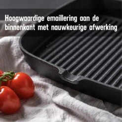 Daumonet Auguste Noir Gietijzeren Grillpan - Steakpan Zwart - PFAS & PFOA Vrij - Vierkant Met Schenktuit - 23,5 Cm - 2 Liter - Emaille - Alle Warmtebronnen - Elektrisch - Gas - Halogeen - Inductie - Keramisch 17 Daumonet Auguste Noir Gietijzeren Grillpan - Steakpan Zwart - PFAS & PFOA Vrij - Vierkant Met Schenktuit - 23,5 Cm - 2 Liter - Emaille - Alle Warmtebronnen - Elektrisch - Gas - Halogeen - Inductie - Keramisch -Thuiskeuken 1200x1200 1379