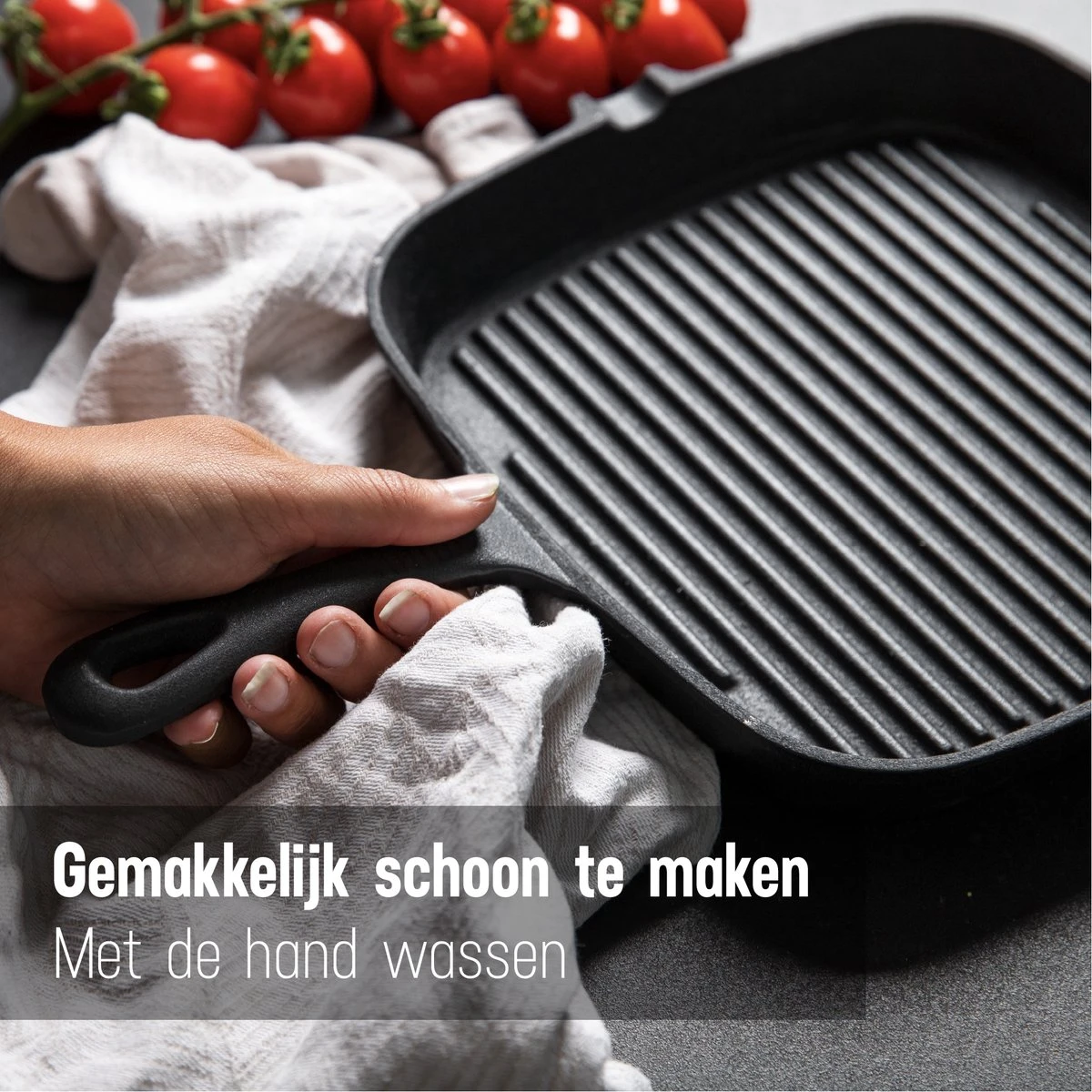 Daumonet Auguste Noir Gietijzeren Grillpan - Steakpan Zwart - PFAS & PFOA Vrij - Vierkant Met Schenktuit - 23,5 Cm - 2 Liter - Emaille - Alle Warmtebronnen - Elektrisch - Gas - Halogeen - Inductie - Keramisch 9 Daumonet Auguste Noir Gietijzeren Grillpan - Steakpan Zwart - PFAS & PFOA Vrij - Vierkant Met Schenktuit - 23,5 Cm - 2 Liter - Emaille - Alle Warmtebronnen - Elektrisch - Gas - Halogeen - Inductie - Keramisch - Afbeelding 7