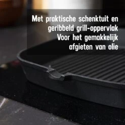 Daumonet Auguste Noir Gietijzeren Grillpan - Steakpan Zwart - PFAS & PFOA Vrij - Vierkant Met Schenktuit - 23,5 Cm - 2 Liter - Emaille - Alle Warmtebronnen - Elektrisch - Gas - Halogeen - Inductie - Keramisch 21 Daumonet Auguste Noir Gietijzeren Grillpan - Steakpan Zwart - PFAS & PFOA Vrij - Vierkant Met Schenktuit - 23,5 Cm - 2 Liter - Emaille - Alle Warmtebronnen - Elektrisch - Gas - Halogeen - Inductie - Keramisch -Thuiskeuken 1200x1200 1383