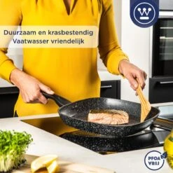 Westinghouse Grillpan - Ø 28 Cm - Zwart Marmer - Geschikt Voor Alle Warmtebronnen Inclusief Inductie - Steakpan Met Antiaanbaklaag- Aluminium 14 Westinghouse Grillpan - Ø 28 Cm - Zwart Marmer - Geschikt Voor Alle Warmtebronnen Inclusief Inductie - Steakpan Met Antiaanbaklaag- Aluminium -Thuiskeuken 1200x1200 1385