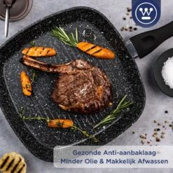 Westinghouse Grillpan - Ø 28 Cm - Zwart Marmer - Geschikt Voor Alle Warmtebronnen Inclusief Inductie - Steakpan Met Antiaanbaklaag- Aluminium 15 Westinghouse Grillpan - Ø 28 Cm - Zwart Marmer - Geschikt Voor Alle Warmtebronnen Inclusief Inductie - Steakpan Met Antiaanbaklaag- Aluminium -Thuiskeuken 1200x1200 1386