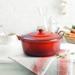 Le Creuset Braadpan Faitout Tradition Kersenrood - ø 24 Cm / 3 Liter -Thuiskeuken 1200x1200 1438