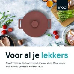 MOA Gietijzeren Braadpan - Inhoud 4,75 Liter - 26CM - Rond - Alle Warmtebronnen - Ook Voor Inductie - Gewicht 5,8 Kg - Bordeaux Rood - MC26BR 14 MOA Gietijzeren Braadpan - Inhoud 4,75 Liter - 26CM - Rond - Alle Warmtebronnen - Ook Voor Inductie - Gewicht 5,8 Kg - Bordeaux Rood - MC26BR -Thuiskeuken 1200x1200 1455