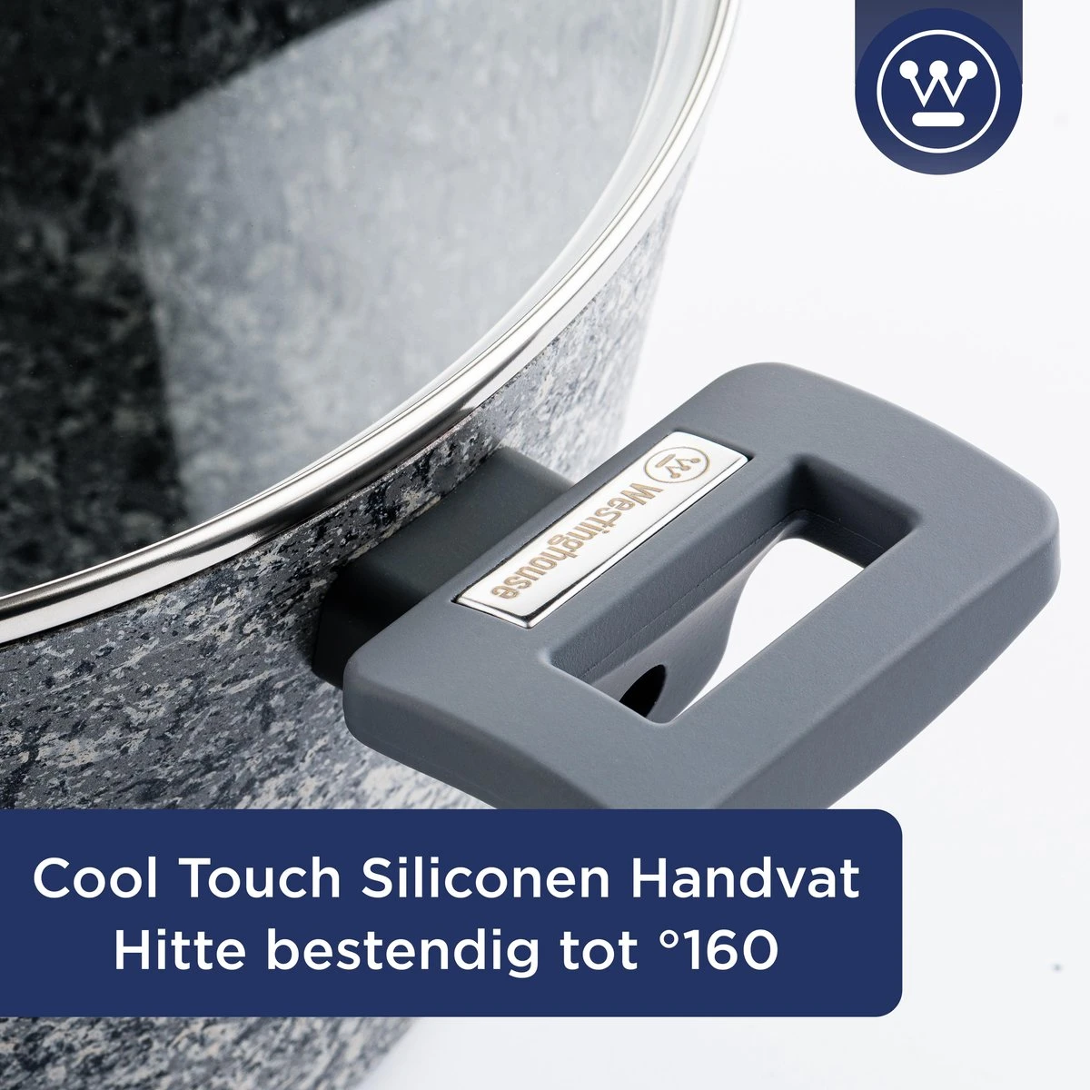 Westinghouse Kookpan/Braadpan Inductie - Ø 28 Cm - Grijs Graniet - Met Deksel - PFOA Vrij 6 Westinghouse Kookpan/Braadpan Inductie - Ø 28 Cm - Grijs Graniet - Met Deksel - PFOA Vrij - Afbeelding 4