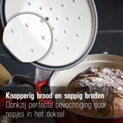 Daumonet Carême Rouge Gietijzeren Braadpan - Sudderpan Kersen Rood - Rond - Ø26 Cm - 4,4 Liter - PFAS & PFOA Vrij - Emaille - Geschikt Voor Alle Warmtebronnen - Elektrisch - Gas - Halogeen - Inductie - Keramisch - Vaatwasserbestendig 14 Daumonet Carême Rouge Gietijzeren Braadpan - Sudderpan Kersen Rood - Rond - Ø26 Cm - 4,4 Liter - PFAS & PFOA Vrij - Emaille - Geschikt Voor Alle Warmtebronnen - Elektrisch - Gas - Halogeen - Inductie - Keramisch - Vaatwasserbestendig -Thuiskeuken 1200x1200 1519