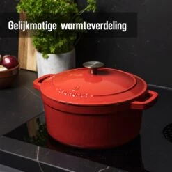 Daumonet Carême Rouge Gietijzeren Braadpan - Sudderpan Kersen Rood - Rond - Ø26 Cm - 4,4 Liter - PFAS & PFOA Vrij - Emaille - Geschikt Voor Alle Warmtebronnen - Elektrisch - Gas - Halogeen - Inductie - Keramisch - Vaatwasserbestendig 17 Daumonet Carême Rouge Gietijzeren Braadpan - Sudderpan Kersen Rood - Rond - Ø26 Cm - 4,4 Liter - PFAS & PFOA Vrij - Emaille - Geschikt Voor Alle Warmtebronnen - Elektrisch - Gas - Halogeen - Inductie - Keramisch - Vaatwasserbestendig -Thuiskeuken 1200x1200 1522