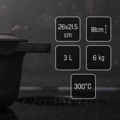 Gietijzeren Braadpan - Sudderpan Zwart Van Daumonet - Ovaal - Ø 29 Cm - 3 Liter - 100% PFAS & PFOA Vrij - Emaille - Geschikt Voor Alle Warmtebronnen - Elektrisch - Gas - Halogeen - Inductie - Keramisch - Vaatwasserbestendig -Thuiskeuken 1200x1200 1534