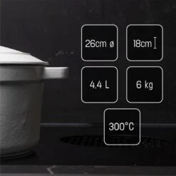 Daumonet Carême Blanc Gietijzeren Braadpan - Sudderpan Wit - Rond - Ø 26 Cm - 4,4 Liter - 100% PFAS & PFOA Vrij - Emaille - Geschikt Voor Alle Warmtebronnen - Elektrisch - Gas - Halogeen - Inductie - Keramisch - Vaatwasserbestendig 18 Daumonet Carême Blanc Gietijzeren Braadpan - Sudderpan Wit - Rond - Ø 26 Cm - 4,4 Liter - 100% PFAS & PFOA Vrij - Emaille - Geschikt Voor Alle Warmtebronnen - Elektrisch - Gas - Halogeen - Inductie - Keramisch - Vaatwasserbestendig -Thuiskeuken 1200x1200 1590