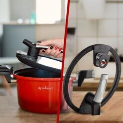 Rosmarino - Snelkookpan Met Glazen Deksel - Zwart - Ø24cm - 5 Liter - 100% PFAS & PFOA Vrij - Aluminium - Pressure Cooker - Non-stick Minerale Coating - Ergonomische Handgrepen - Geschikt Voor Alle Warmtebronnen -Thuiskeuken 1200x1200 1682