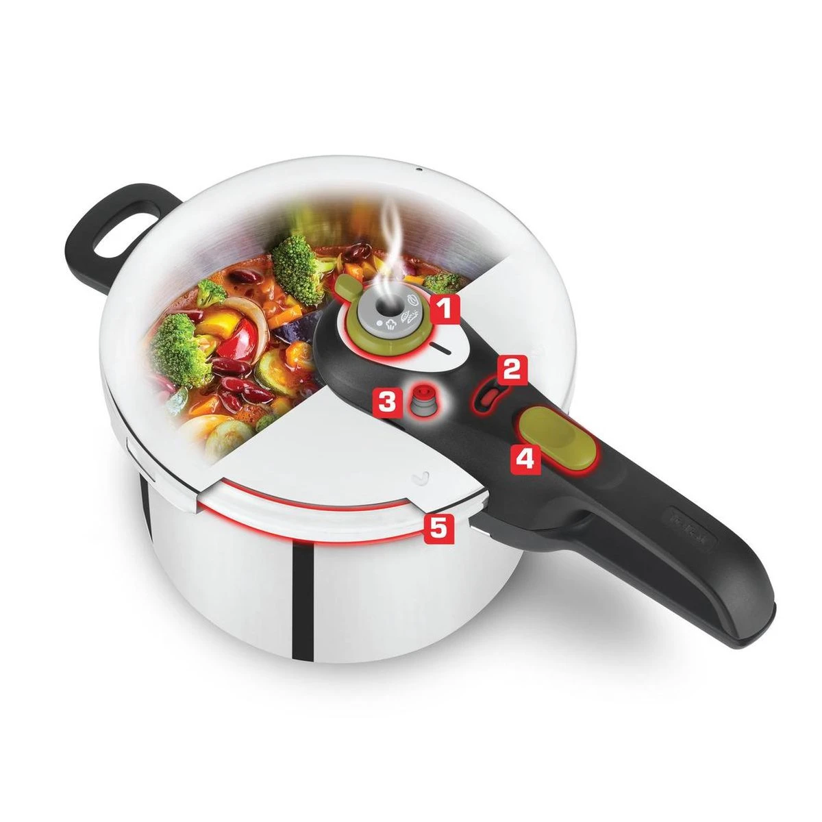 Tefal Secure5 NEO Snelkookpan - 4 Liter - Ø 22 Cm 6 Tefal Secure5 NEO Snelkookpan - 4 Liter - Ø 22 Cm - Afbeelding 4